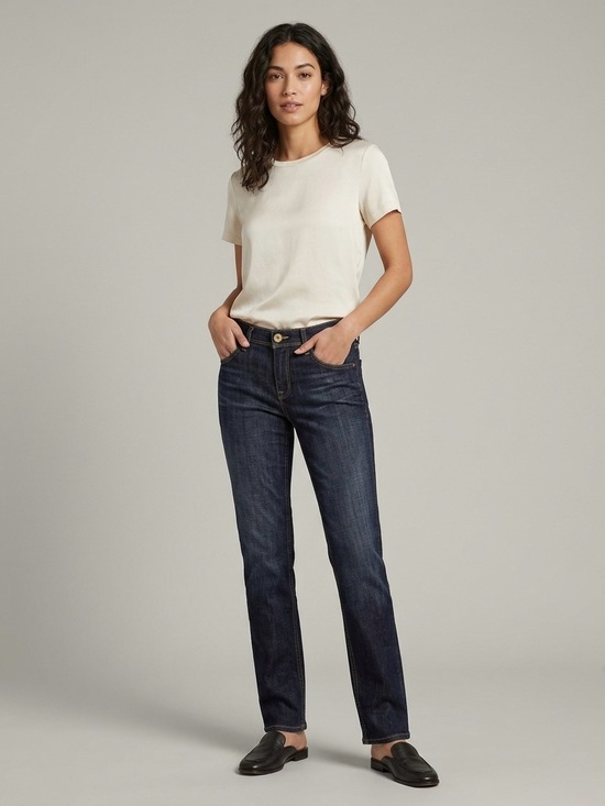 Hudson Jeans Denim - Hudson Jeans Collin Flap Pocket Straight Leg in Dark Wash Mid Rise 31 Tall Long
